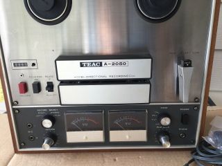 Vtg 70s TEAC A - 2050 Japan Stereo REEL TO REEL Player Bi - Directional Recording 3