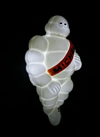 8 " White Light Michelin Man Doll Figure Bibendum Advertise Tire,  Collect Freeship