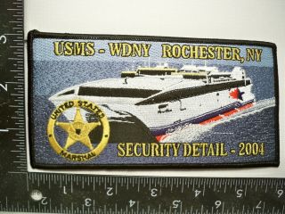 Federal Marshal Usms Wdny Rochester,  Ny Police Patch Gold Var Security Det.  2004