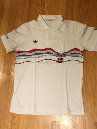 Vintage 80s Adidas Trefoil Ivan Lendl Tennis Polo Shirt S 48