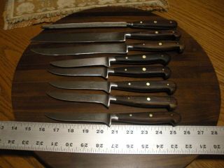 Vintage Kitchen Knife Set Joseph Elliot And Sons Sheffield Steel Made In England