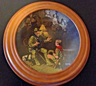 Norman Rockwell Bsa Heritage Collectors Plate The Old Scout 17043f 1990 Framed