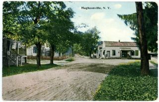 Hughsonville Ny - Main Street Looking South - Postcard Btw Beacon/wappingers Falls