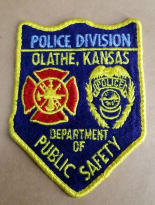 Olathe,  Kansas Police Division Fire Dept.  Of Public Safety Shoulder Patch Ks