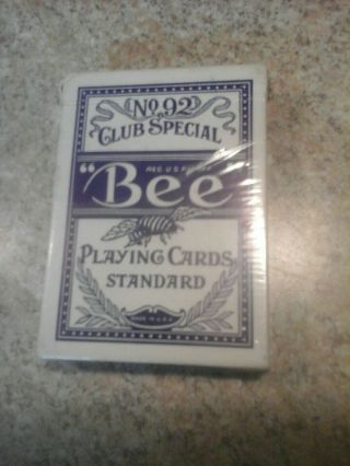 Vintage Blue Bee Playing Cards Std No.  92 Club Special Back No.  67 Extra Selected