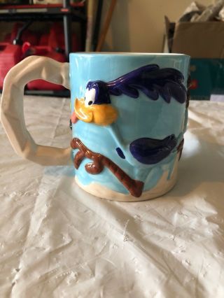 Looney Tunes Ceramic Coffee Mugs Road Runner And Wile E Coyote 4” Tall 3