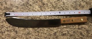 Large Vintage 17 " Foster Bros Usa Steel Bullnose Chef Butcher Knife W/12 " Blade