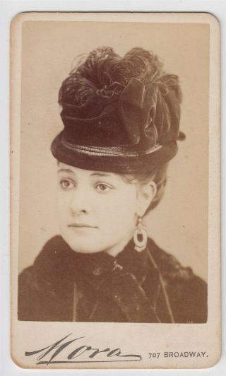 Stage Cdv - Helen Beaumont,  American Actress With John Drew Co.  By Mora Of York