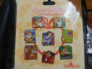 Snow White And The 7 Dwarfs 2014 Hidden Mickey Hkdl Disney Pin Complete Set