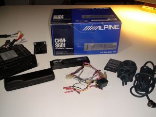 Vintage Alpine 6 Disc Cd Shuttle Model Chm - S601 And Car Stereo 7525