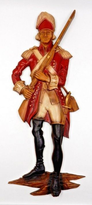Sexton 21 " British Redcoat Soldier Cast Iron Wall Hanging American Revolution