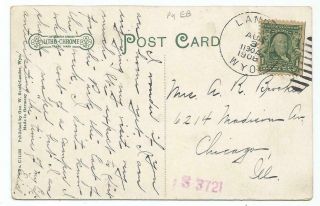 Lander,  WY Wyoming 1908 Postcard,  Shoshone Indian Tea Party 2