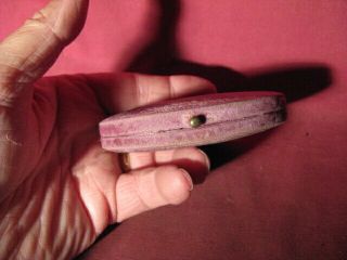 1850 ' s 1/6th Plate Purple Velvet Push Button Daguerreotype Case 2