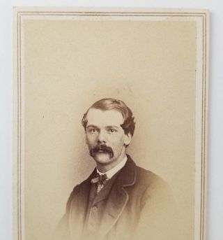 ID ' d CDV Photograph Portrait of a Man with Mustache 2