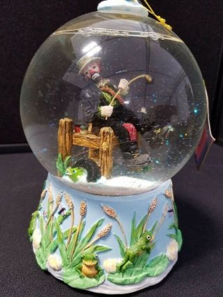 Emmett Kelly Jr.  9406 Water Globe And Music Box " Catch Of The Day " 573 Of 5000