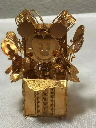 Danbury Gold Christmas Disney 23k Gold Plated Mickey Mouse Ornament.