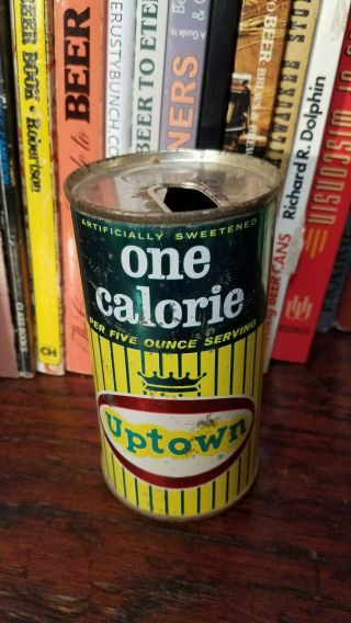 Uptown One Calorie 12oz Juice Top Pull Ring Soda Can Graf 