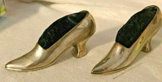 Vintage Shoe High Heels Swans Pin Cushions 2