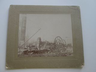 Late 1800s - Early 1900s Cabinet Card,  Unknown Factory Fire,  Unknown Location