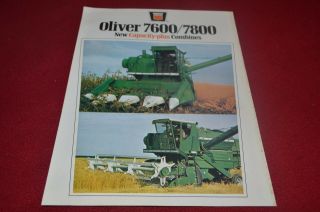 Oliver Tractor 7600 7800 Combine Dealer Brochure Cdil