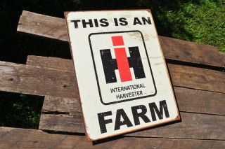 International Harvester Farm Tin Sign - McCormick - Deering - IH Farmall Tractor 2