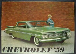 1959 Chevrolet 24pg Brochure Impala Bel Air Biscayne Wagon 59