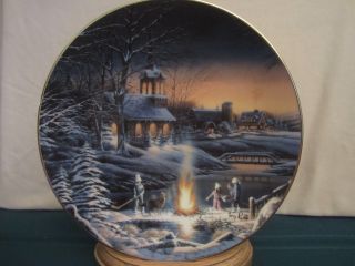 Sharing The Evening Collector Plate Terry Redlin Annual Christmas 