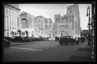 1930 St Bartholomew Church Manhattan Nyc York City Old Photo Negative 415b