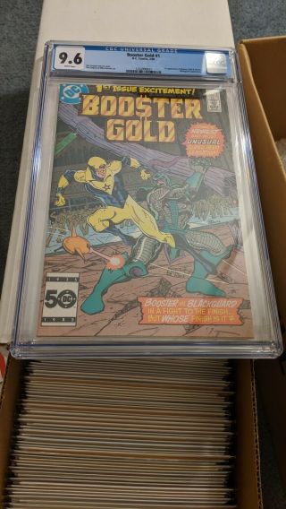 Booster Gold 1 Cgc 9.  6 Nm,  Wp 1st Appearance Of Booster Gold & Skeets