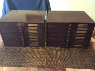 Vintage Watch Makers Stackable Cabinets Loaded Metal 8 Drawer Cabinets