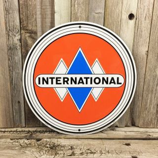 International Harvester Ih Motor Truck Service 12 " Metal Tin Sign Vintage Garage