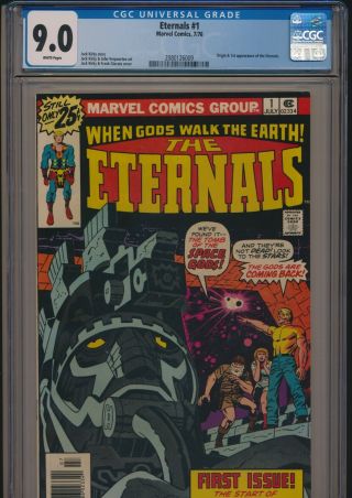 Marvel The Eternals 1 1976 Cgc 9.  0 Jack Kirby White Pages 1st Appearance/origin