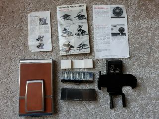 Vintage Polaroid Sx - 70 Land Camera And Accessories Flash