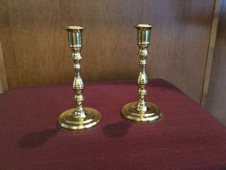 Baldwin Solid Brass Candlesticks Taper Candle Holders 6 - 3/4 " Set Of 2,  Heavy
