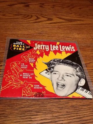 Jerry Lee Lewis The Great Ball Of Fire Sun Epa - 107 Ep Sleeve Only.