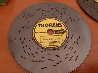 5 AD 30 Thorens Music Box Discs box of LULLABIES Bedtime Tunes in 2