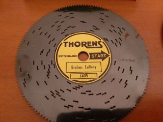 5 AD 30 Thorens Music Box Discs box of LULLABIES Bedtime Tunes in 3