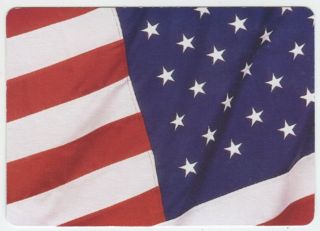 Single Playing Card - Usa - Patriotic - American Flag [703]
