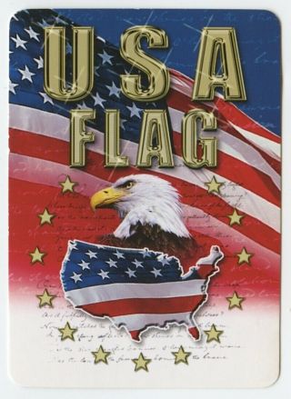 Single Playing Card - Usa - Patriotic - American Flag - Eagle [737]