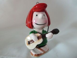 Vintage Peanuts Peppermint Patty Ceramic Christmas Ornament Ufs Japan