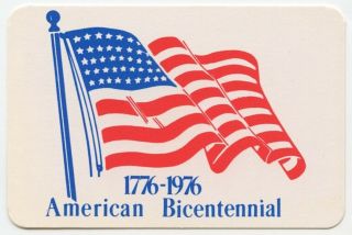 Single Playing Card - Usa - Patriotic - 1776 - 1976 American Bicentennial [744]