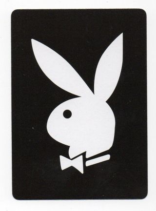 850.  193 Modern Wide Swap Card - - Advert.  Playboy Bunny,  White On Black