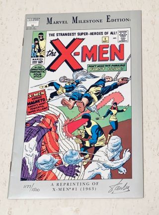 Marvel Milestone X - Men 1 Stan Lee Signed Nm/mt 9.  8 1177/1500 1991 Get Cgc