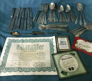 International Silver Co.  Wm Rogers " Devonshire " 1938 Silverplate,  Service For 8