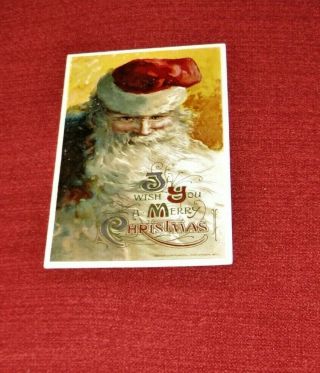 Santa Christmas Postcard 1913 John Winsch Santa Merry Christmas