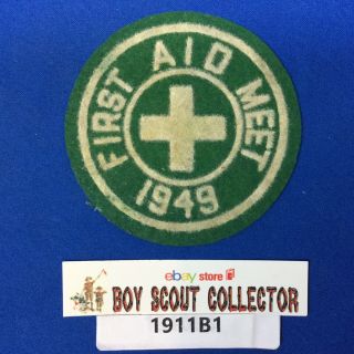 Boy Scout 1949 Felt First Aid Meet Patch