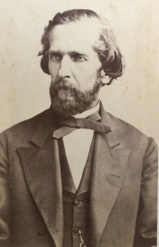 1870’s Handsome Bearded Man Cdv Photo By J.  W.  Black Of Boston Massachusetts