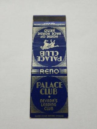 Palace Club Reno Nevada Matchbook Cover