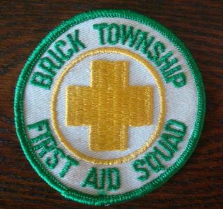 Vintage Brick Township Nj First Aid Squad Patch - Ems Fire Ambulance Police