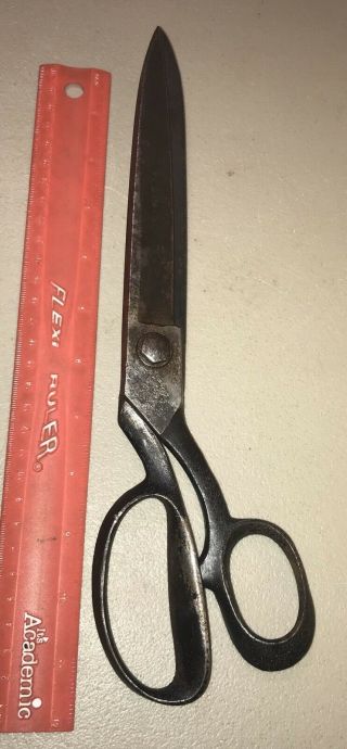 Vintage Large Industrial Scissors Wiss Inlaid No.  22 Antique Anvil Trademark
